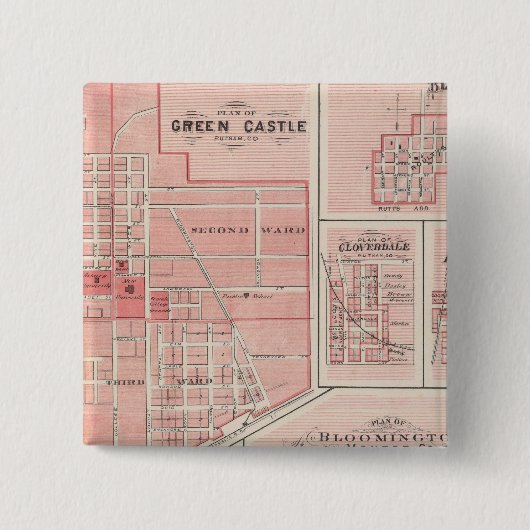 Plan Green Castle, Putnam Co mit Bloomington Button (Vorderseite)
