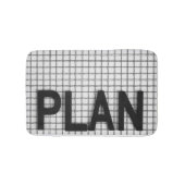 "Plan" Grid Bath Mat - organisiert und Inspiriert Badematte (Vorderseite)