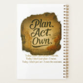 PLAN. HANDELN. BESITZEN.” Ein Spirit-Wired™ Planer (Rückseite)