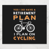 Plan I für das Ruhestand im Fahrrad Bierflaschenetikett (Einzelnes Label)