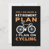 Plan I für das Ruhestand im Fahrrad Einladung (Vorderseite)