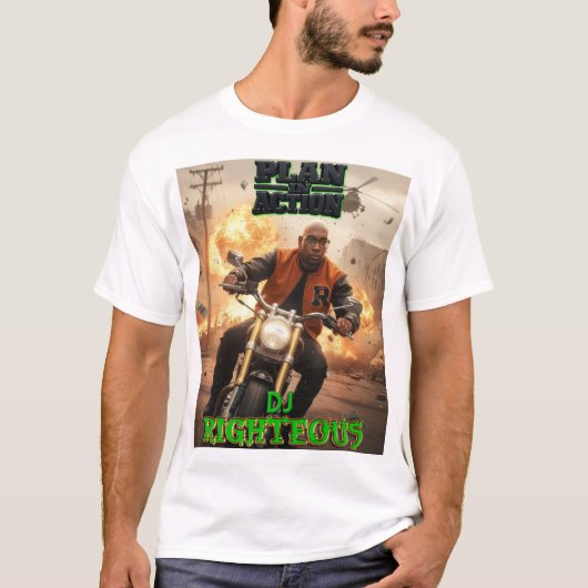 Plan In Action Album Cover T Shirt (Vorderseite)