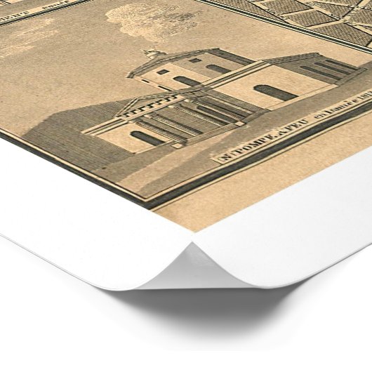 Plan New Orleans 1815 Poster (Ecke)