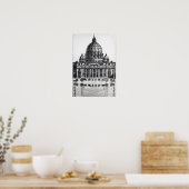 Plan of St. Peter's, Rome, engraved by Poster (Küche)