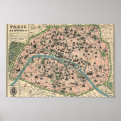 Plan Paris et ses monuments Poster (Vorne)