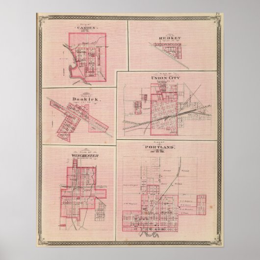 Plan Portland, Jay Co, Ind with Camden Poster (Vorne)