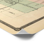 Plan Racine, Sitz des Landkreises von Racine Co Poster (Ecke)