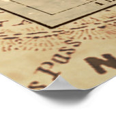 Plan Retro Segelschiff Design Poster (Ecke)