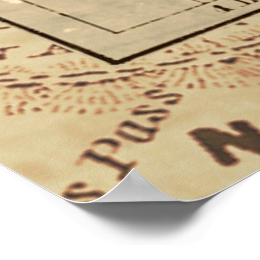 Plan Retro Segelschiff Design Poster (Ecke)