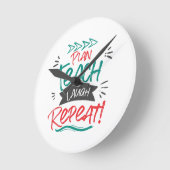 Plan Teach Laugh Wiederholung Niedlich Teachers Ge Runde Wanduhr (Winkel)