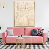 Plan Terre Haute, Vigo Co Leinwanddruck (Insitu (Wohnzimmer))