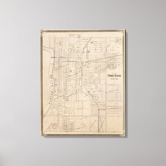 Plan Terre Haute, Vigo Co Leinwanddruck (Vorderseite)