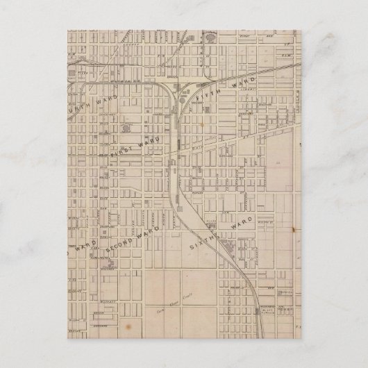 Plan Terre Haute, Vigo Co Postkarte (Vorderseite)