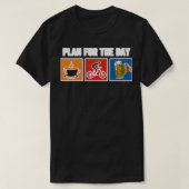 Plan The Day Coffee Bicycle Beer T-Shirt (Design vorne)