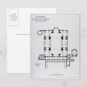 Plan, um die Ausrichtung des Narthex zu zeigen Postkarte (Vorne/Hinten)