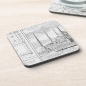 Plan und Ansicht der blauen Moschee (1609-16), Getränkeuntersetzer (Linke Seite)