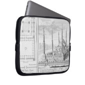 Plan und Ansicht der blauen Moschee (1609-16), Laptopschutzhülle (Vorne Rechts)