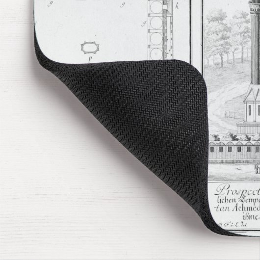 Plan und Ansicht der blauen Moschee (1609-16), Mousepad (Ecke)