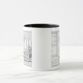 Plan und Ansicht der blauen Moschee (1609-16), Tasse (Zentrum)