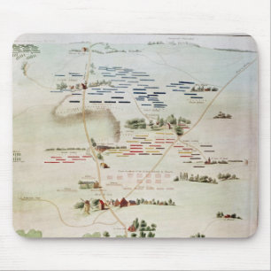 Plan und Ansicht des Kampfes von Waterloo Mousepad