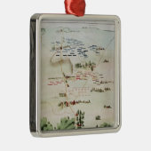 Plan und Ansicht des Kampfes von Waterloo Ornament Aus Metall (Rechts)