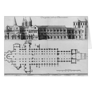 Plan und Aufzug von Cluny Abtei