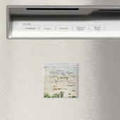 Plan und Aussicht auf die Schlacht von Waterloo Magnet (In Situ (Geschirrspüler))