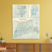 Plan Vincennes, Knox Co mit Sullivan Leinwanddruck (Insitu (Wohnzimmer))