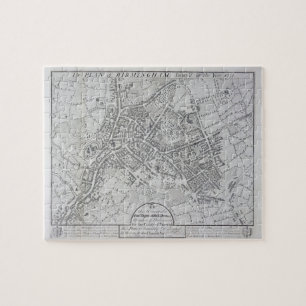 Plan von Birmingham, 1731, veröffentlicht 1789 Puzzle