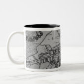 Plan von Boston, Neu-England, 1739 Zweifarbige Tasse (Links)