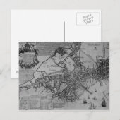 Plan von Boston, New England, 1739 Postkarte (Vorne/Hinten)