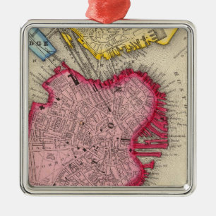 Plan von Boston Ornament Aus Metall