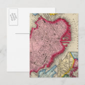 Plan von Boston Postkarte (Vorne/Hinten)