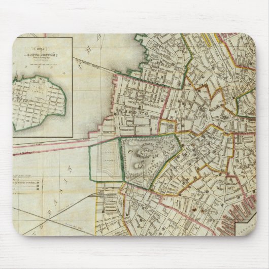 Plan von Boston und Charleston Mousepad (Vorne)