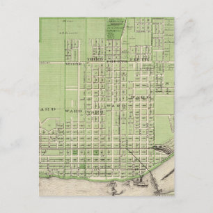 Plan von Davenport, Scott Landkreis, Staat von Iow Postkarte