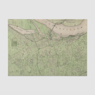 Plan von Dubuque, Dubuque County, Staat von Iowa Seidenpapier
