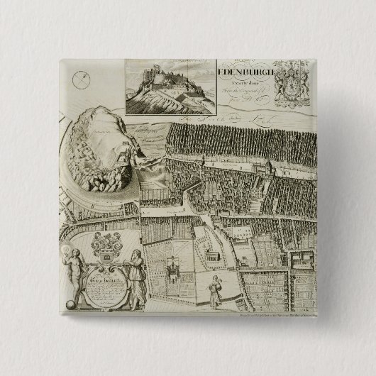 Plan von Edinburgh, Kneipe. durch John-Smith Button (Vorderseite)