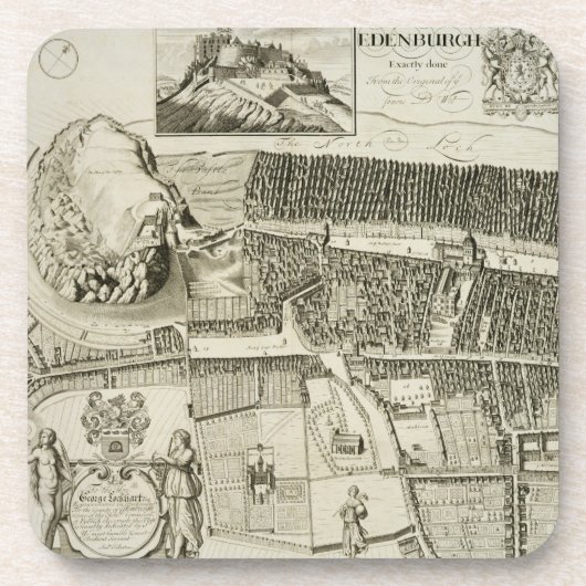 Plan von Edinburgh, Kneipe. durch John-Smith Untersetzer (Vorderseite)