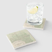 Plan von Evansville, Vanderburgh Co Steinuntersetzer (Seitenansicht)