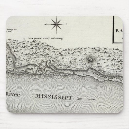 Plan von Fort Baton Rouge Mousepad (Vorne)