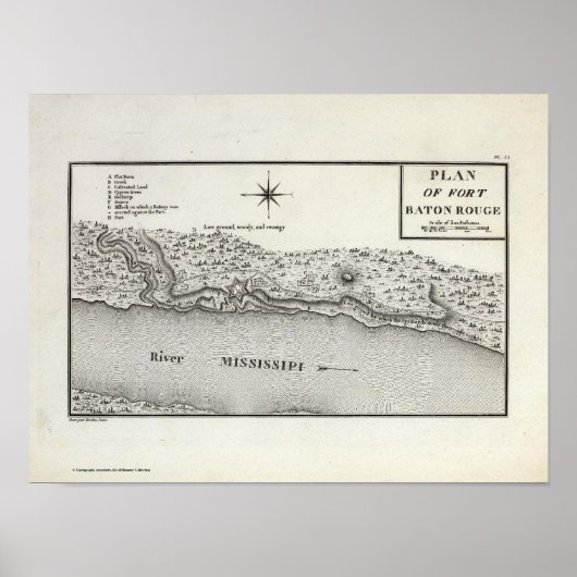 Plan von Fort Baton Rouge Poster (Vorne)