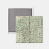 Plan von Indianapolis Magnet (Vorderseite/Rückseite)