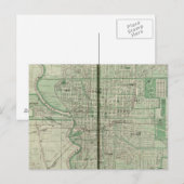 Plan von Indianapolis Postkarte (Vorne/Hinten)