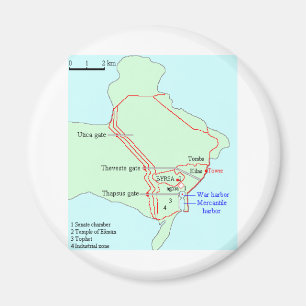 Plan von Karthago Magnet