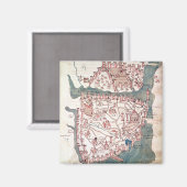 Plan von Konstantinopel Magnet (Vorderseite/Rückseite)