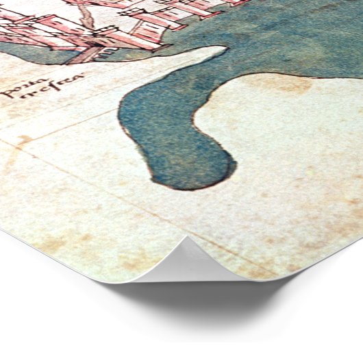 Plan von Konstantinopel Poster (Ecke)