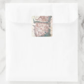 Plan von Konstantinopel Quadratischer Aufkleber (Tasche)