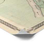 Plan von La Fayette mit Schlachtfeld Stadt Poster (Ecke)