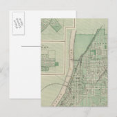 Plan von La Fayette mit Schlachtfeld Stadt Postkarte (Vorne/Hinten)