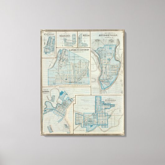 Plan von Lawrenceburgh Leinwanddruck (Vorderseite)